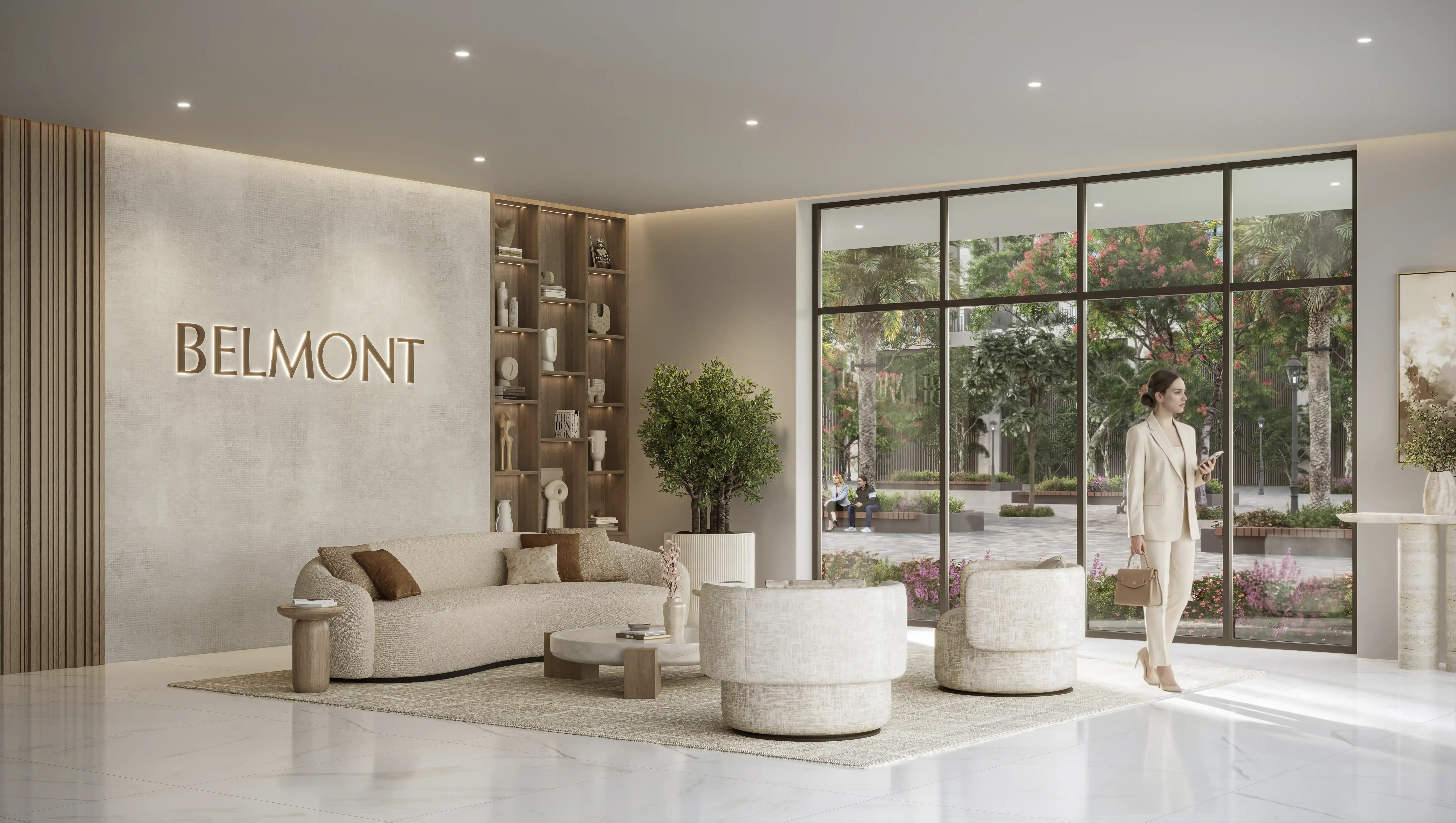 3D interior — living room layout